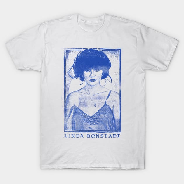 Linda Ronstadt /// Faded Retro 1970s Style Fan Art Design T-Shirt by DankFutura